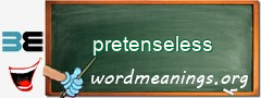 WordMeaning blackboard for pretenseless